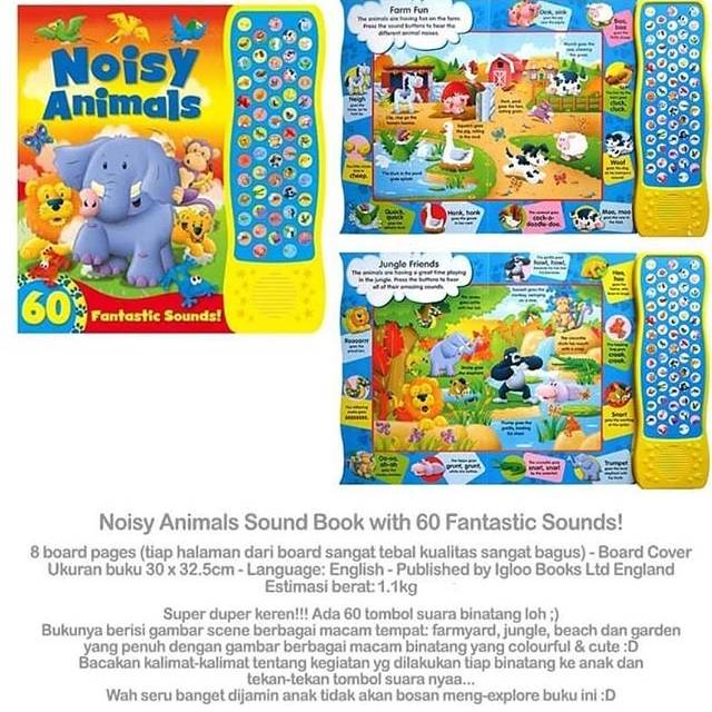 Noisy animal sound book with 60 fantastic sounds