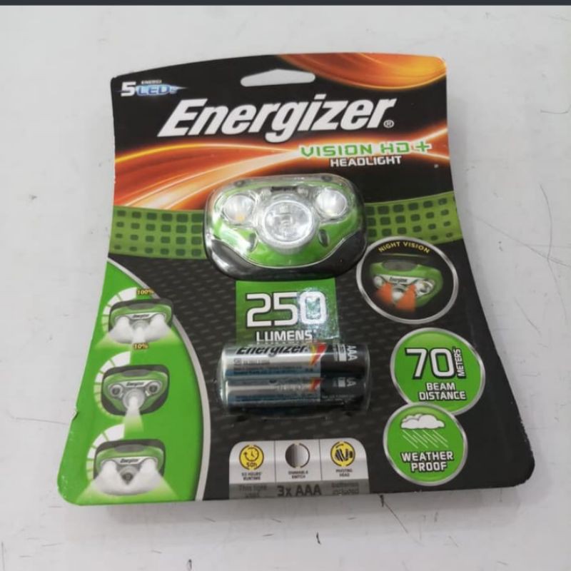 ENERGIZER HEAD LAMP/ SENTER KEPALA 250 LUMEN ORIGINAL