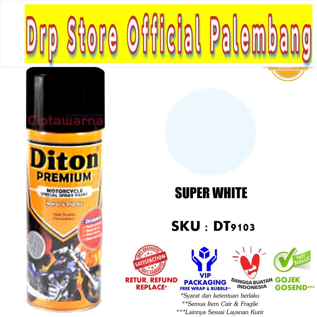 Cat Semprot Diton PREMIUM 9103 SUPER WHITE 400 ML