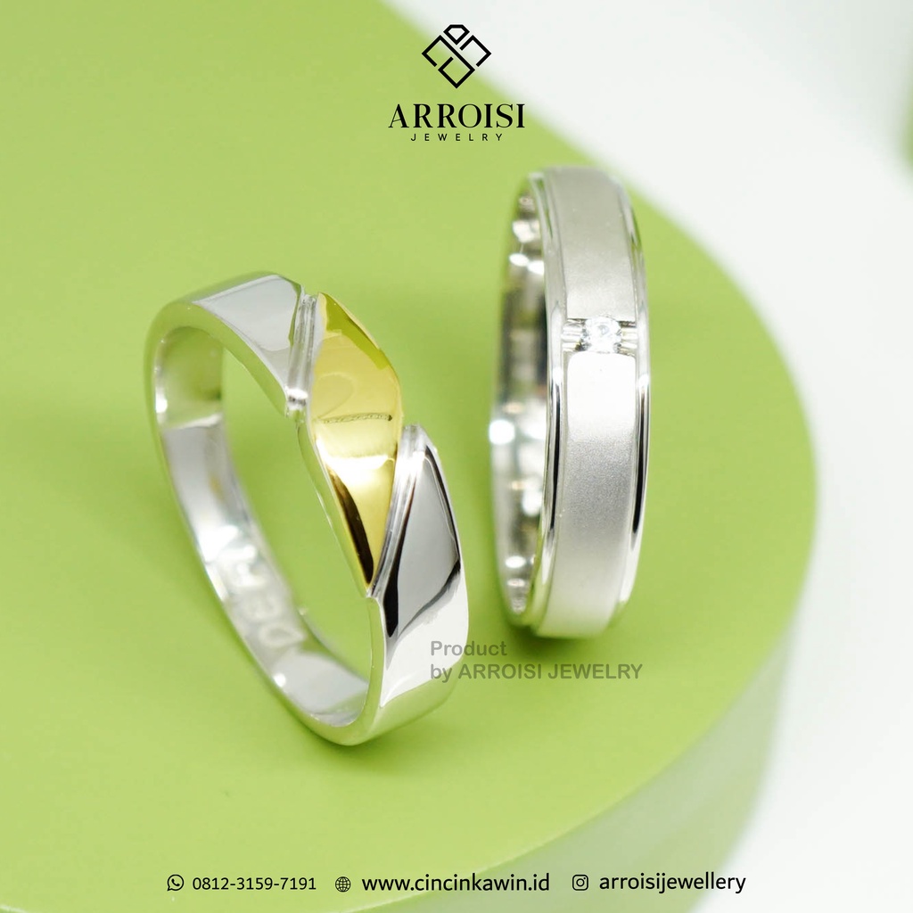 Cincin Nikah Cincin Tunangan Palladium 10% Bergaransi Jogja