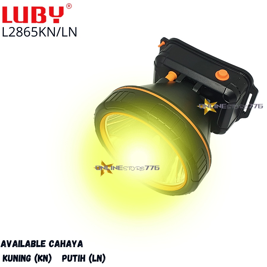 SENTER KEPALA / SENTER KEPALA LUBY L2865LN/ L2865KN/ HEADLAMP LUBY L2865/ SENTER KEPALA RECHARGEABLE 30WATT / 30W