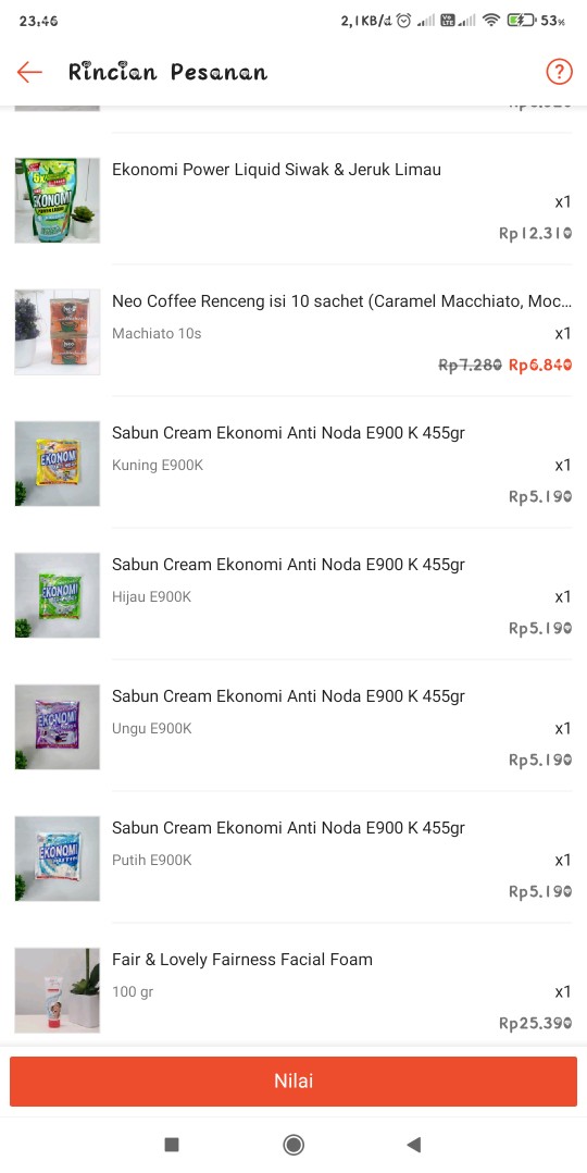 Ekonomi Power Liquid Siwak & Jeruk Limau