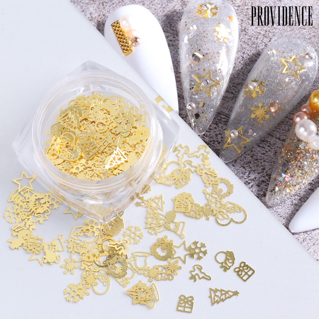 Providence 1 Box Nail Studs Christmas Style All-matched Mixed Color 3D Nail Manicure Decor for Nail Design