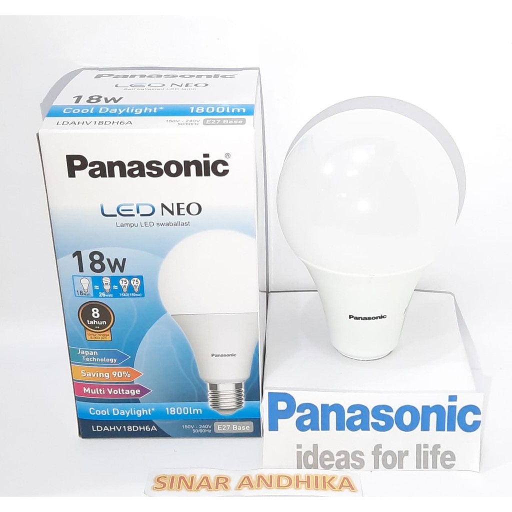 LAMPU LED BULB NEO PANASONIC 18 WATT PUTIH