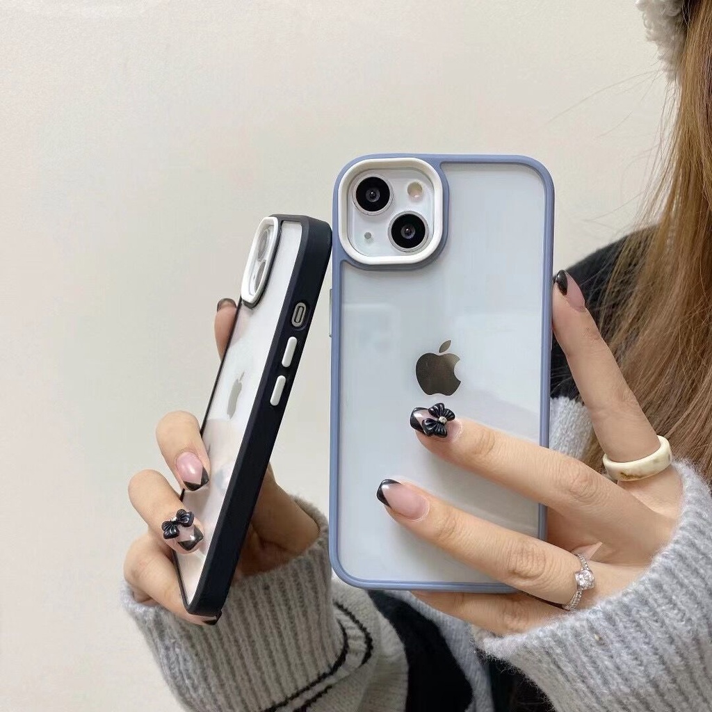 Case Apple iPhone Case Kualitas Tinggi Akrilik Bening Casing Ponsel iPhone X XS XR 11 12 13 Pro Max Casing Ponsel iPhone Case