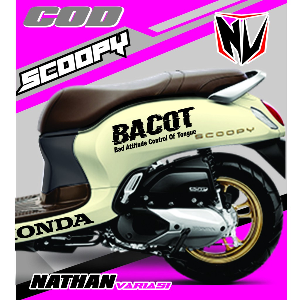 sticker BACOT sticker scoopy striping scoopy cutting sticker BACOT prestage scoopy 2017-2021