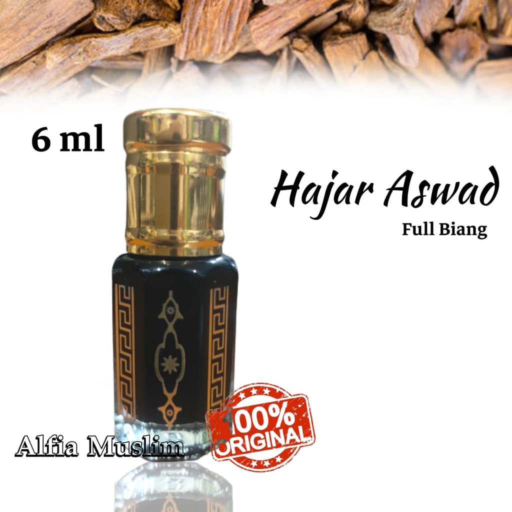 Parfum Saudi Hajar Aswad Full Biang 6 ml Dan 3 ml Aroma Saudi Exclusiv