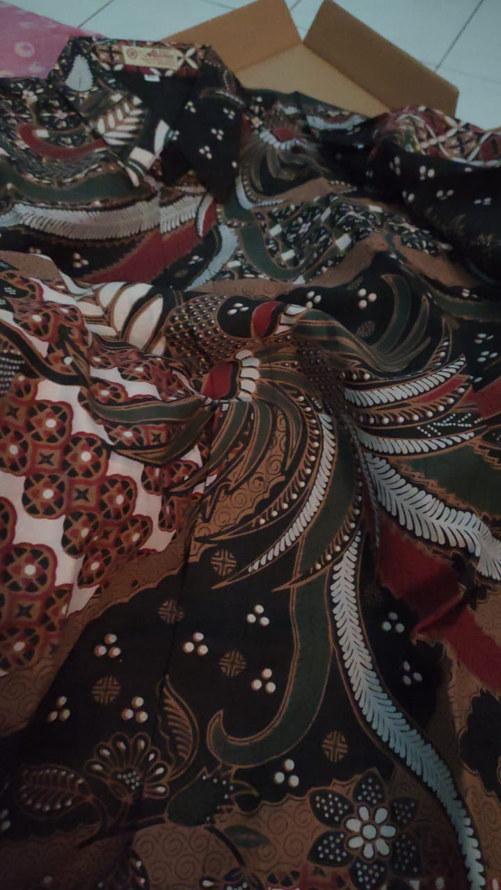 Kemeja Batik Premium Furing Pria Cowok Slimfit Lengan Panjang Modern Batik Aluna Bav027