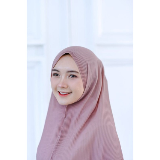Bergo / Khimar Instan Plisket (Tanpa Tali)