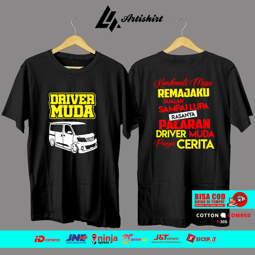 Kaos Driver Muda Luxio Depan Belakang Driver Muda Grandmax Luxio Kaos Baju Distro Artishirt