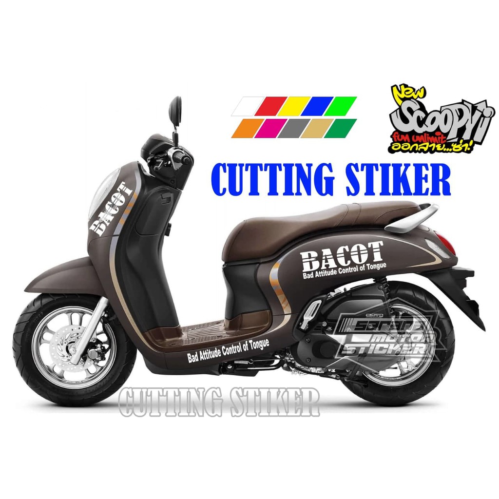 STIKER CUTTING HONDA SCOOPY FI NEW CUTTING STIKER BACOT