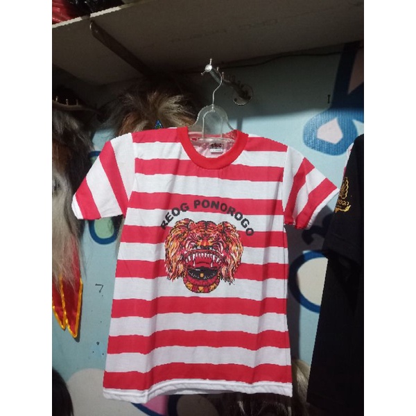 kaos reog anak lorek merah putih