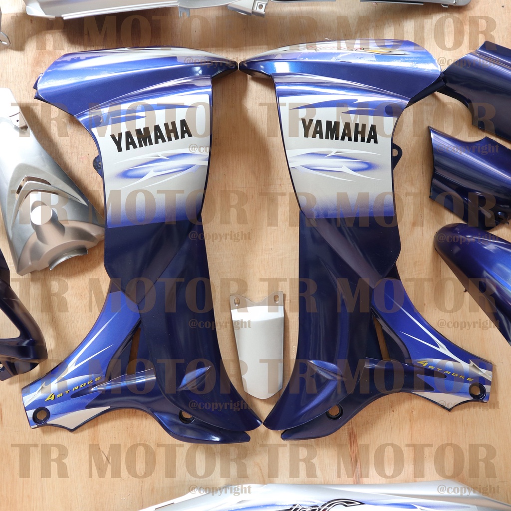 Cover Body Jupiter Z New Burhan 2007 Biru Silver Full Set Halus Bodi Jupiter Z Burhan Body Jupiter Z New