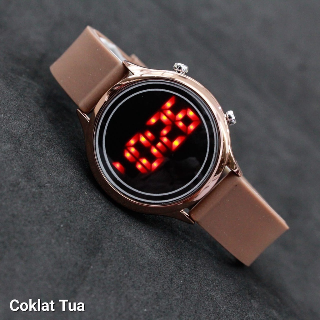 JAM TANGAN WANITA LED DIGITAL WATCH CONVEX  / JAM TANGAN LED WATCH DIGITAL CONVEX WARNA