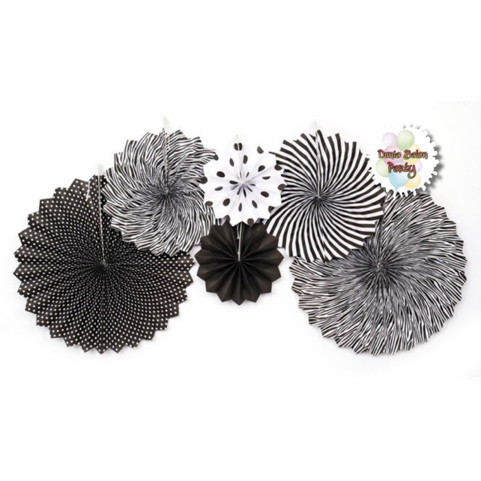 Paper Fan Hitam Set / Paperfan Black Set