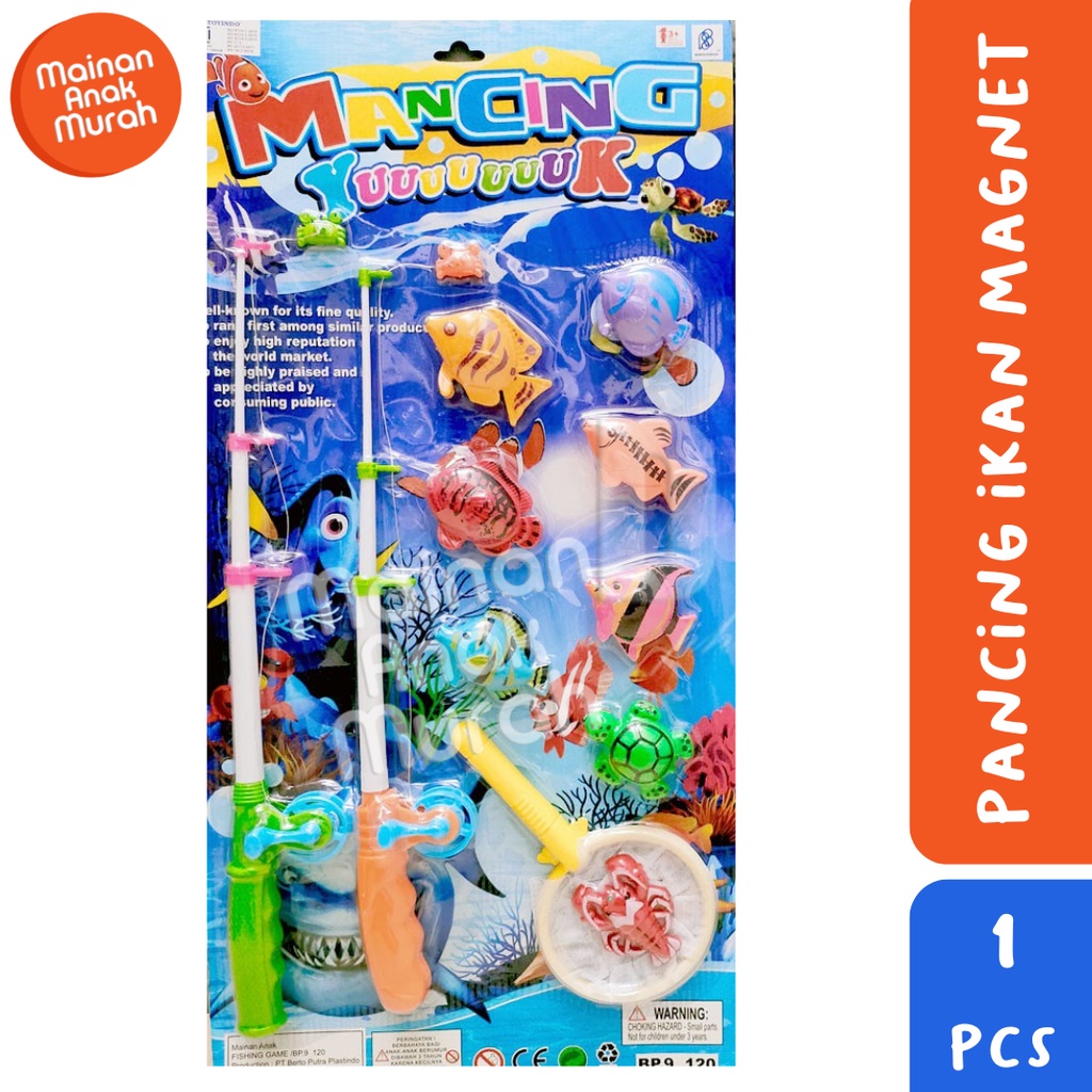 Mainan Pancing Ikan Magnet Mancing Yuk 2 Joran Alat Pancing Pancingan Anak / Set Memancing Ikan Fish