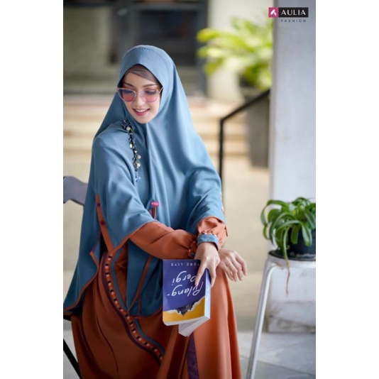 Gamis set Shaqeena teracota Aulia fashion