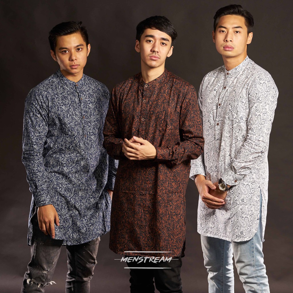 Menstream id Baju  Koko  Pakistan Qurta Gamis Batik  