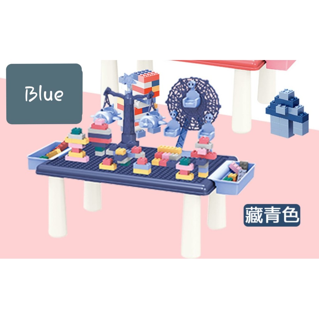 [FUNNY]69pcs Mainan Balok Susun Theme Park Mini Set Meja / Balok Meja Theme Park Mini