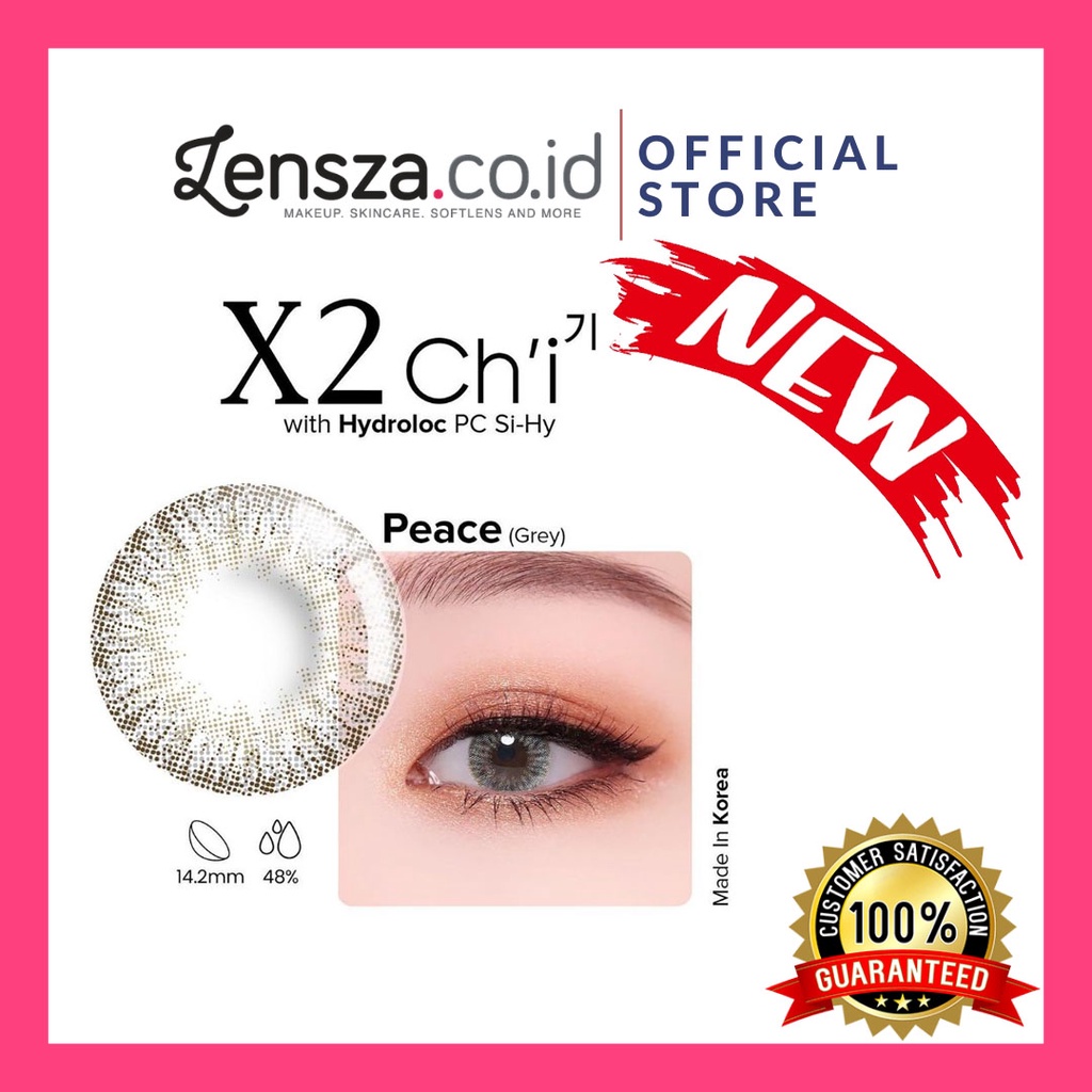 Softlens X2 Warna Premium Chi Peace by Exoticon / Soflen X2 Chi with Hydoroloc Tech / X2 Chi Color Grey