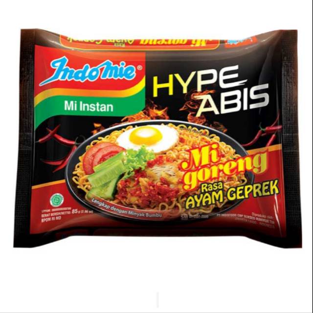 

Indomie hypeabis mi goreng ayam geprek 85g