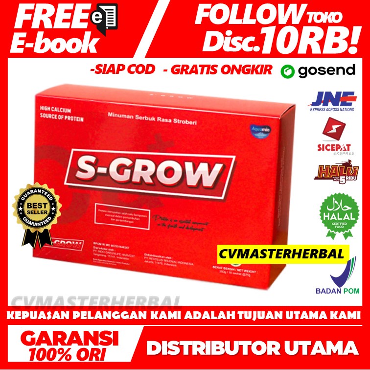Peninggi Badan Ampuh Sgrow Suplemen Susu Tinggi Badan Anak Remaja Dewasa Super Cepat Original Ori