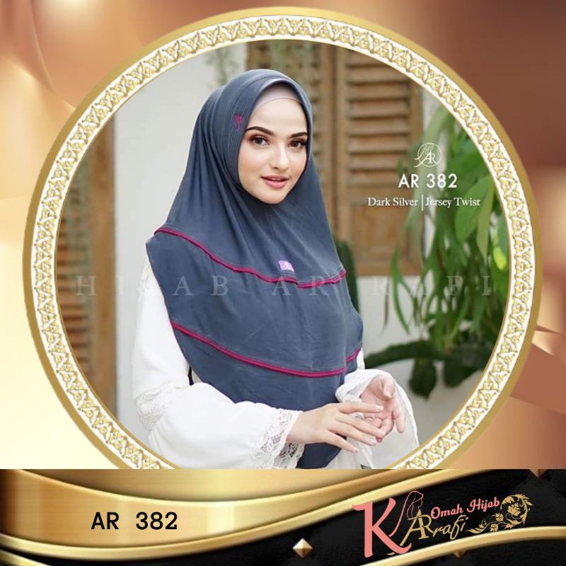 Jilbab Hijab Kerudung Bergo Instan Antem Terbaru 2021 AR 382 Arrafi ORI Hijab Wanita Cantik Elzatta