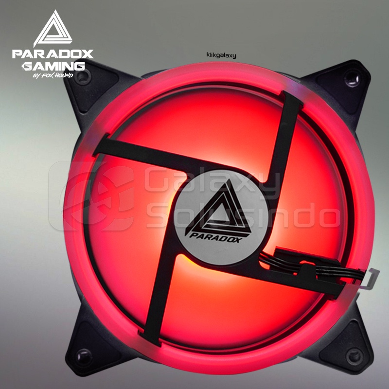 Paradox Gaming AURORA III Red LED 120mm Fan Case