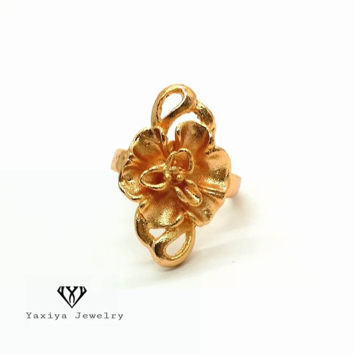 

Cincin Bunga Perhiasan Lapis Emas 18K Yaxiya Jewelry 228