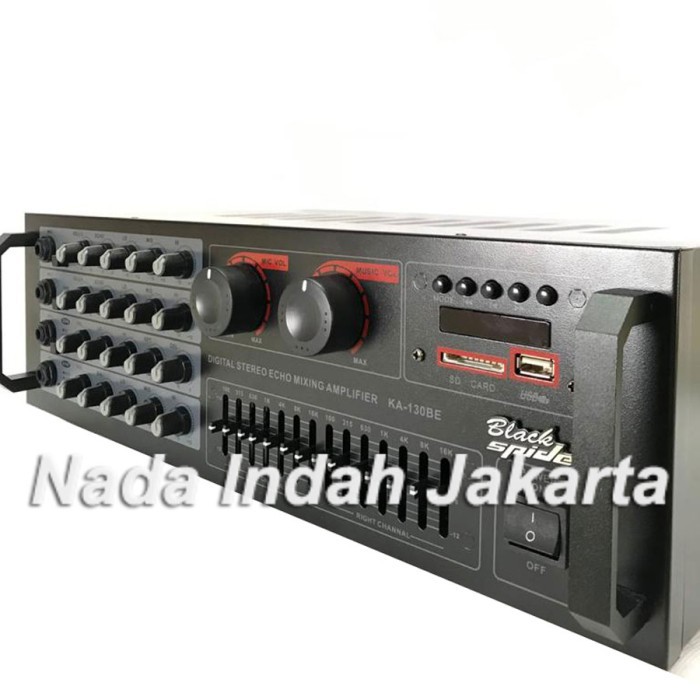 Amplifier BLACK SPIDER KA 130 BE Power Mixer Ampli Karaoke 130BE