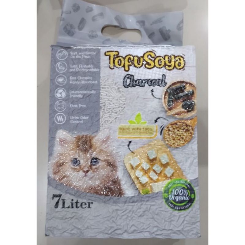 Markotops soya tofu cat litter 7L / pasir tofu markotop pasir tofu soya / pasir kucing tofu pasir gumpal soya tofu organic clumping cat litter 7L