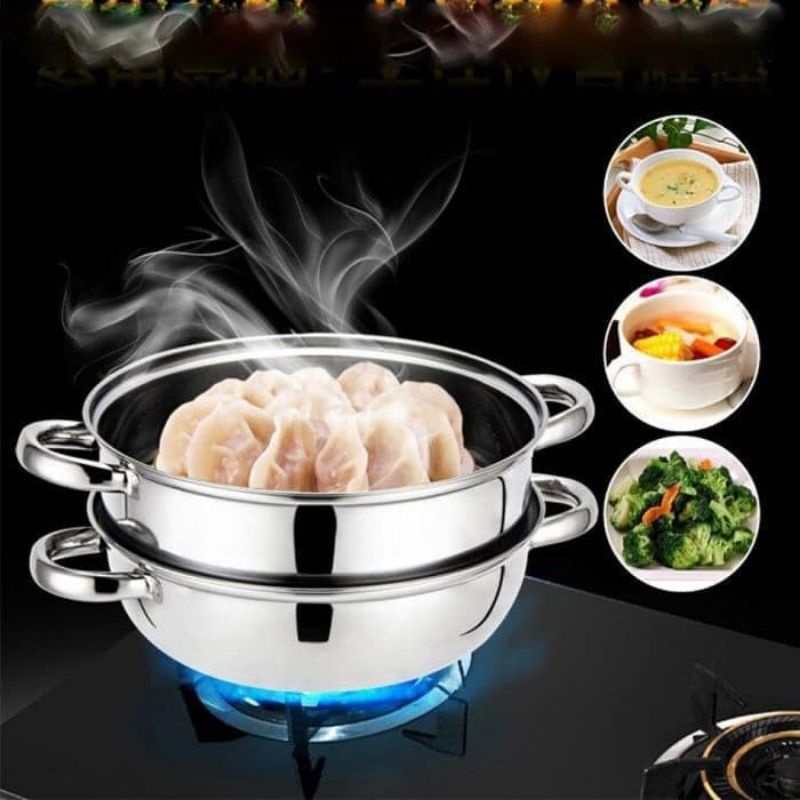 Panci Steamer Stainless Kukus Siomay 2 Susun