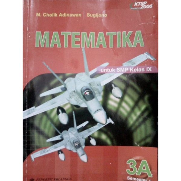 BUKU MATEMATIKA ERLANGGA SMP KELAS 9 / 3A SEMESTER 1 KTSP