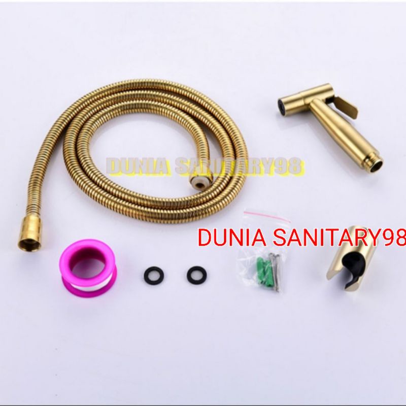 Jet Shower Stainless SUS 304 Gold Bidet shower Toilet Spray warna emas