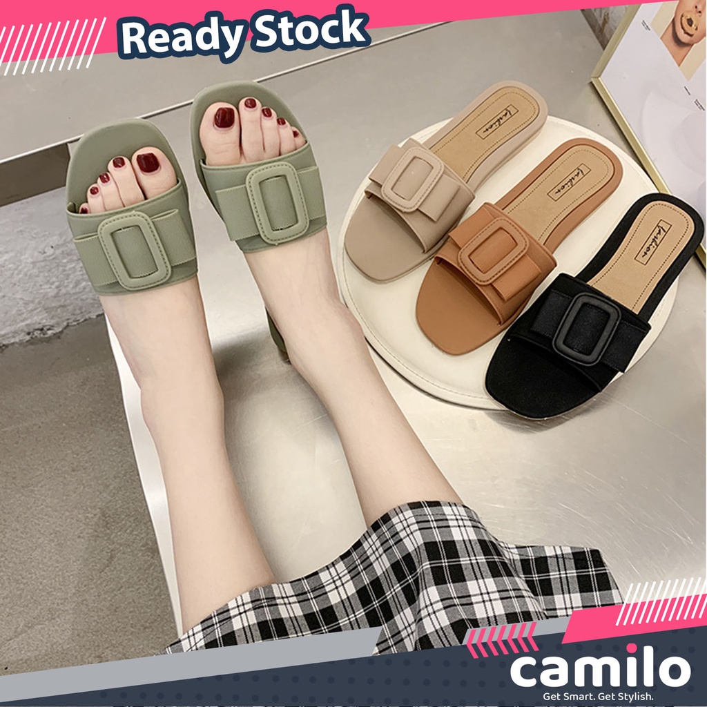 ☀CAMILO☀  Sandal Slop Wanita / Sandal Wanita / Sandal Fashion Murah Import SF11