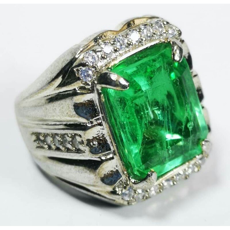 Cincin Zamrud Colombia Big Size Top Colour Asli Chatam