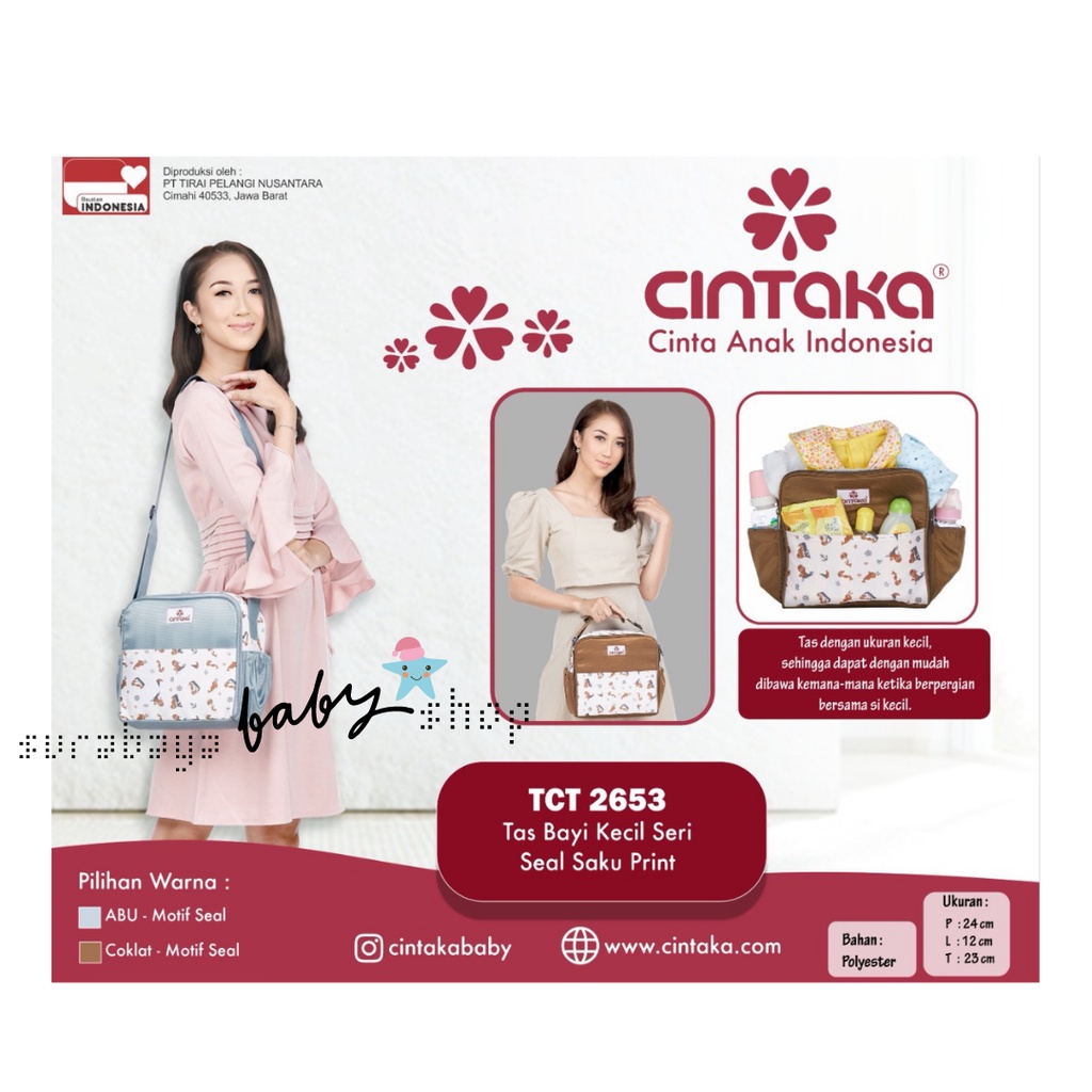 CINTAKA TAS BAYI KECIL SERI SEAL SAKU PRINT TCT2653