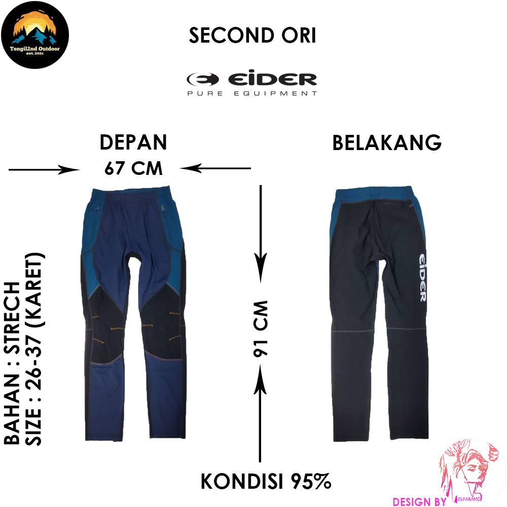 eider Celana Outdoor / Celana Gunung / Hiking Celana / Hiking Celana  - Second ORI Size 26-27 - ELEH