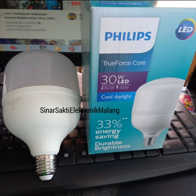 Philips Lampu LED 30W 40W 30 Watt 40 Watt Bohlam Putih Tforce Kapsul Phillips