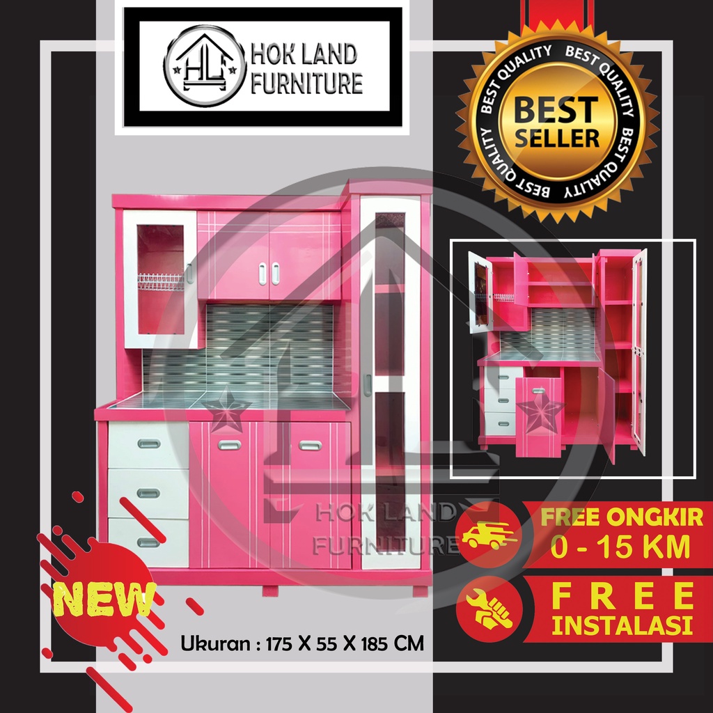 Lemari sayur 4 pintu lemari rak piring dapur minimalis / Lemari Sayur 4 Pintu Kayu Multiplek / LS62