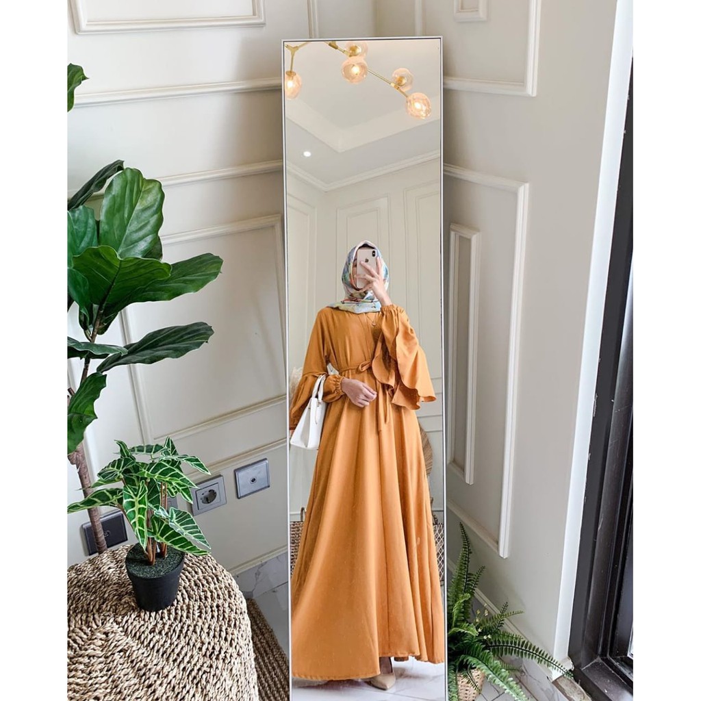 (BAYAR DITEMPAT) (1KG MUAT 5PCS) SERUNI GAMIS BUSUI RESLETING DEPAN  BAHAN MOSCREPE PREMIUM