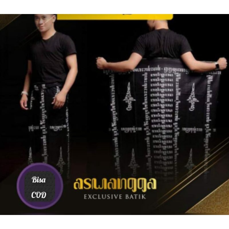 SARUNG MOTIF KERIS PUTIH  SARUNG KANG SANTRI | SARUNG BATIK HIGH AKSARA JAWI palaikat/palekat NU tum