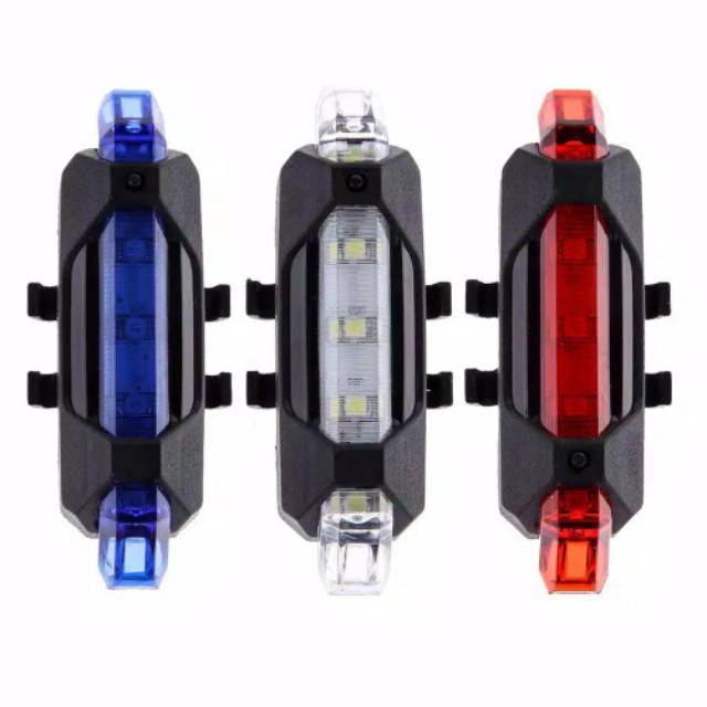 LAMPU SEPEDA BELAKANG USB CHARGE MERAH LED BS 216