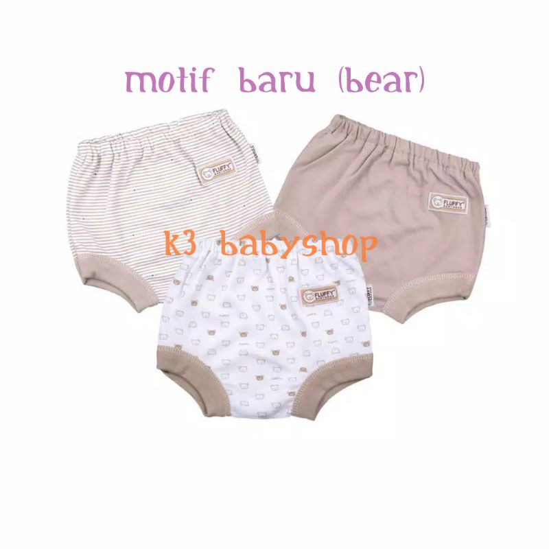 Celana Segitiga Fluffy khaki coklat putih white celana pendek bayi celana pop SNi