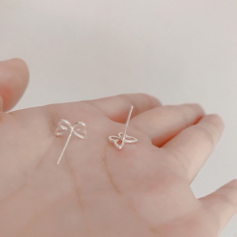 We Flower Anting Stud 925 Sterling Silver Model Kupu-Kupu Hollow Untuk Wanita