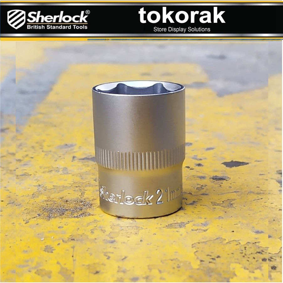 MATA KUNCI SOK 21 MM 1/2 INCH 6 PT SHERLOCK - MATA SHOCK