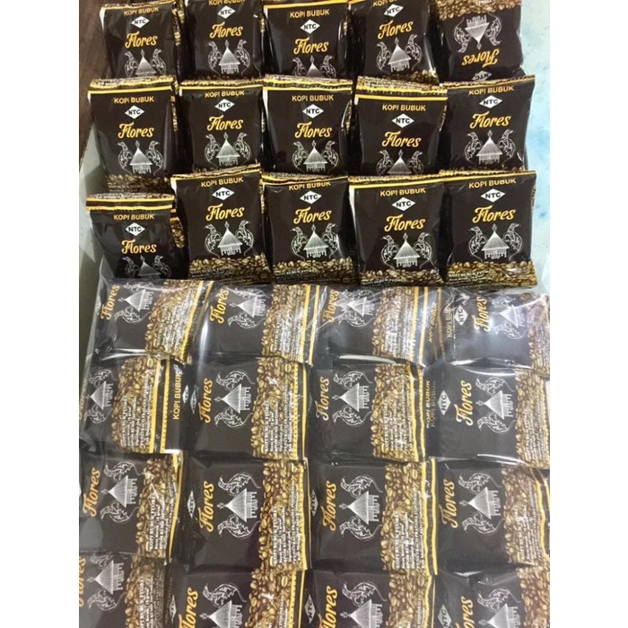

Kopi Bubuk Flores NTC Kemasan 10gram, Sachet, Wholesale 1Ball Isi 200