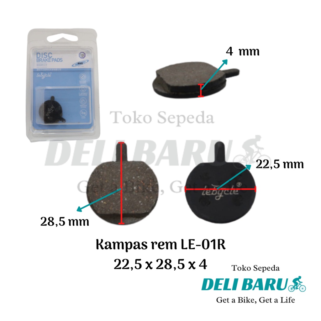 Kampas rem cakram bentuk segi dan bulat model per dan magnet sepeda MTB lipat