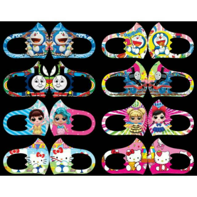 Masker scuba anak motif karakter