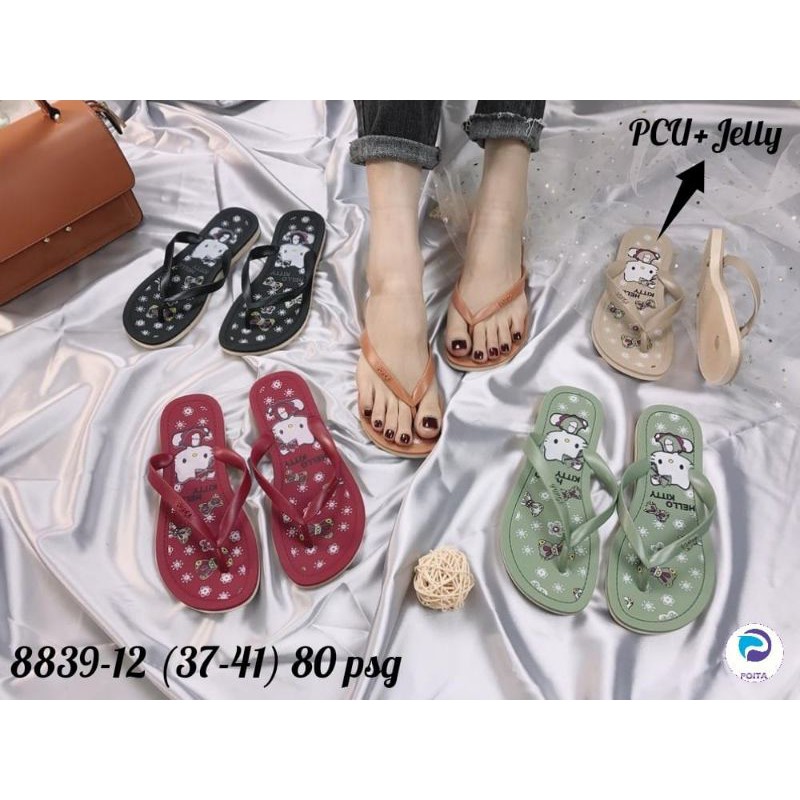 sendal jepit wanita Dewasa motif hello Kitty